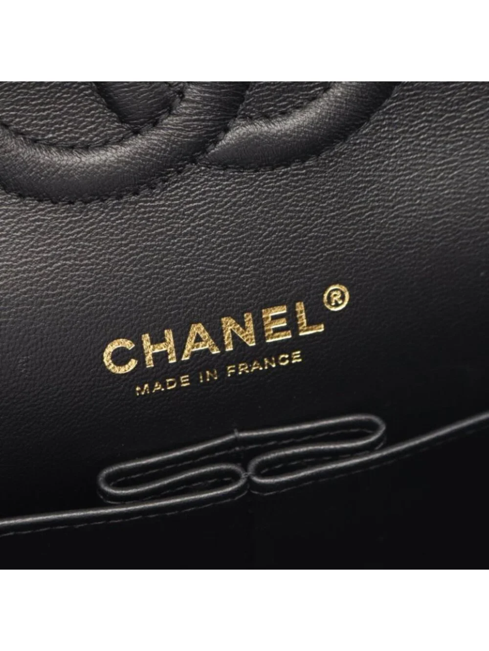 Chanel Shoulder Bag Quilted Double Flap Black White Lambskin Bicolor Chain